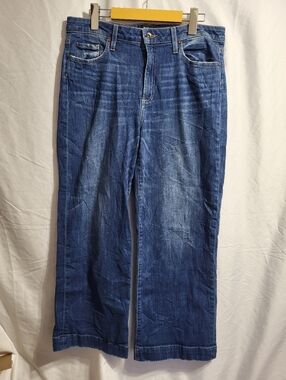 PAIGE Women's Blue Wide-Leg Jeans, Nellie High Waisted, Size 30